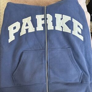 Parker Women's Blue Zip-Up Hoodie